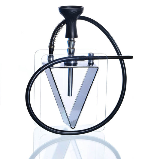 Acrylic triangle pot hookah set - Velora