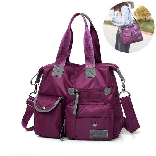 Large Capacity Multi-pocket Shoulder Bag For Women Nylon Waterproof Handbags Female Casual Commuting Messenger Crossbody Bags - Velora