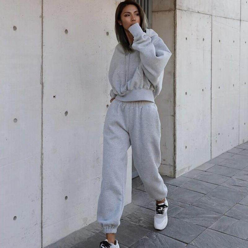 New Style Autumn And Winter Women's New Casual Hoodie Coat Sports Suit - Velora