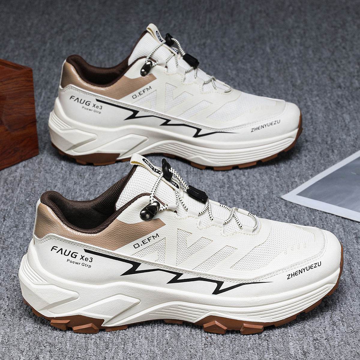 Men Colorblock Sneakers Outdoor Casual Mountaineering Hiking Running Sports Shoes - Velora