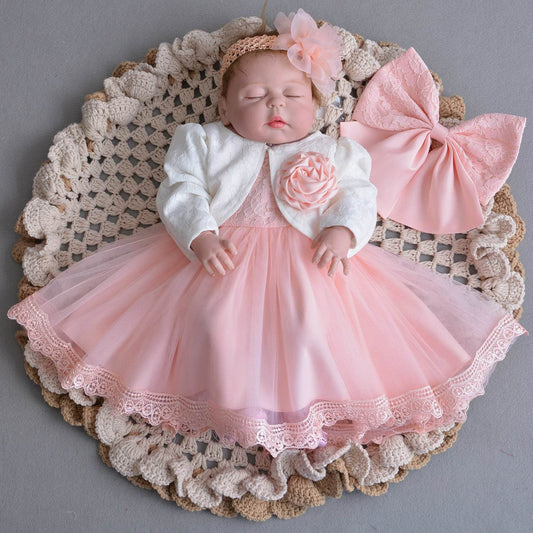 New Winter Dress Dress Baby Baby Full Moon Princess Skirt Dress Shaqun Girls Lotus - Velora
