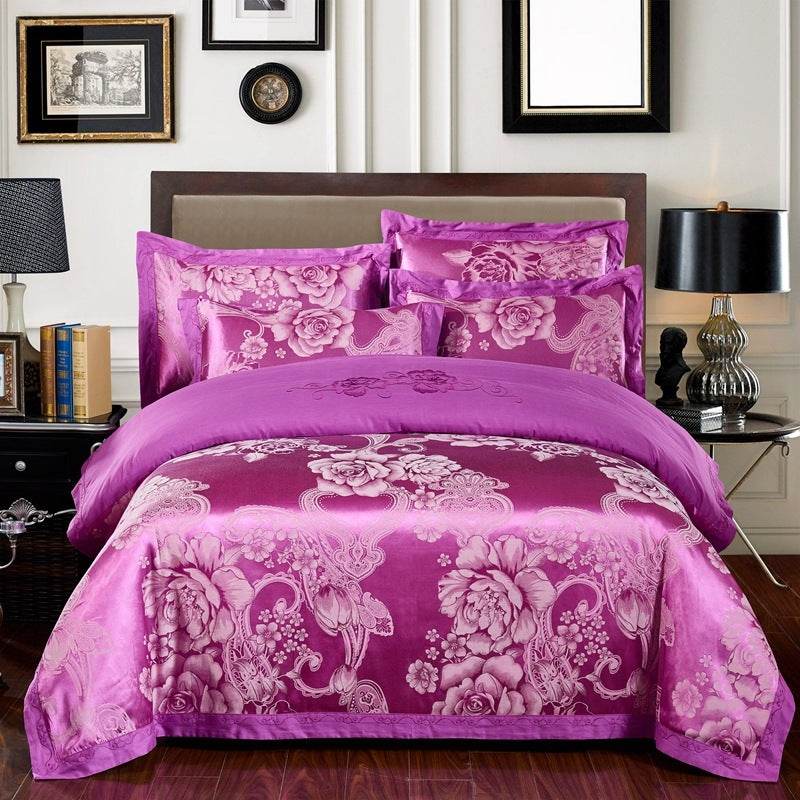 Four sets of embroidery silk and cotton jacquard - Velora