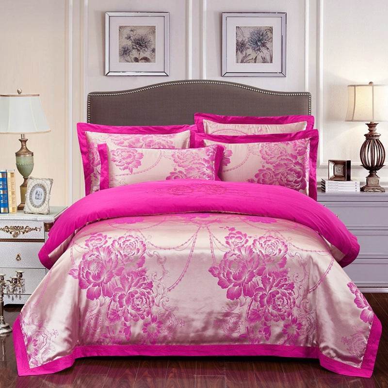 Four sets of embroidery silk and cotton jacquard - Velora
