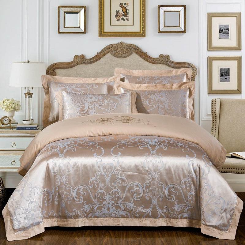 Four sets of embroidery silk and cotton jacquard - Velora