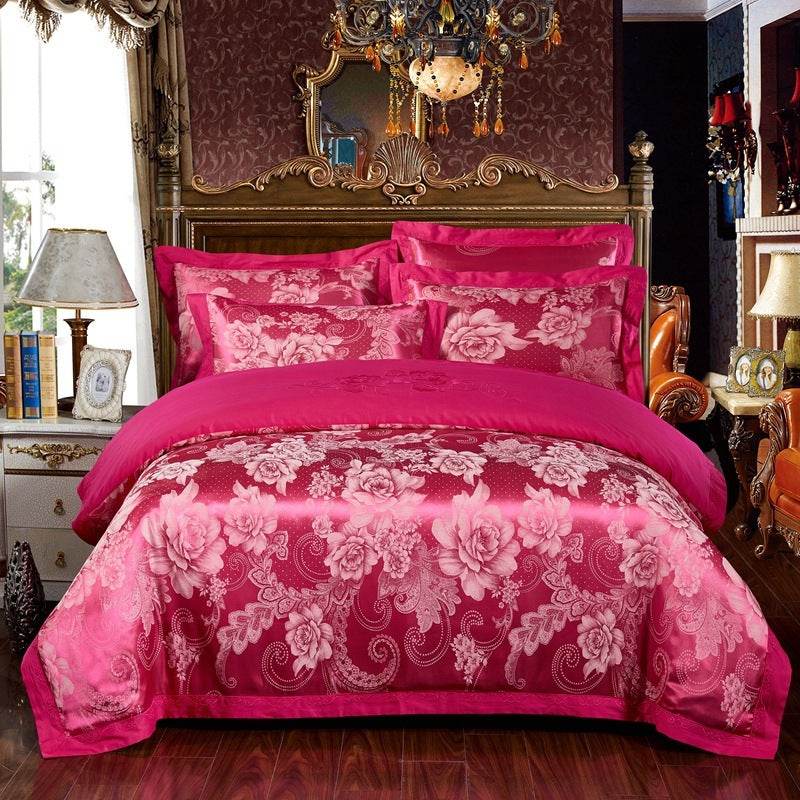 Four sets of embroidery silk and cotton jacquard - Velora
