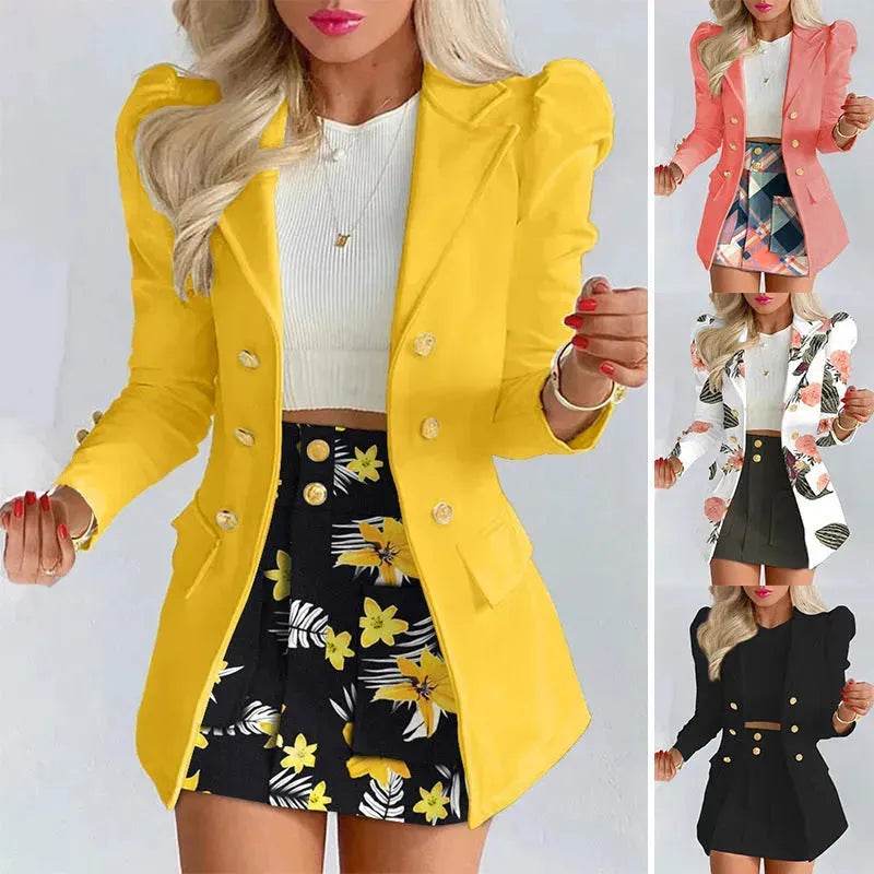 Women Slim fitted Formal Fashion Short Skirt suit co ord skirt set for women - Velora