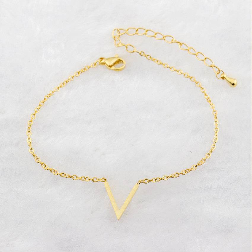 V Bracelets For Women Stainless Steel Chain - Velora