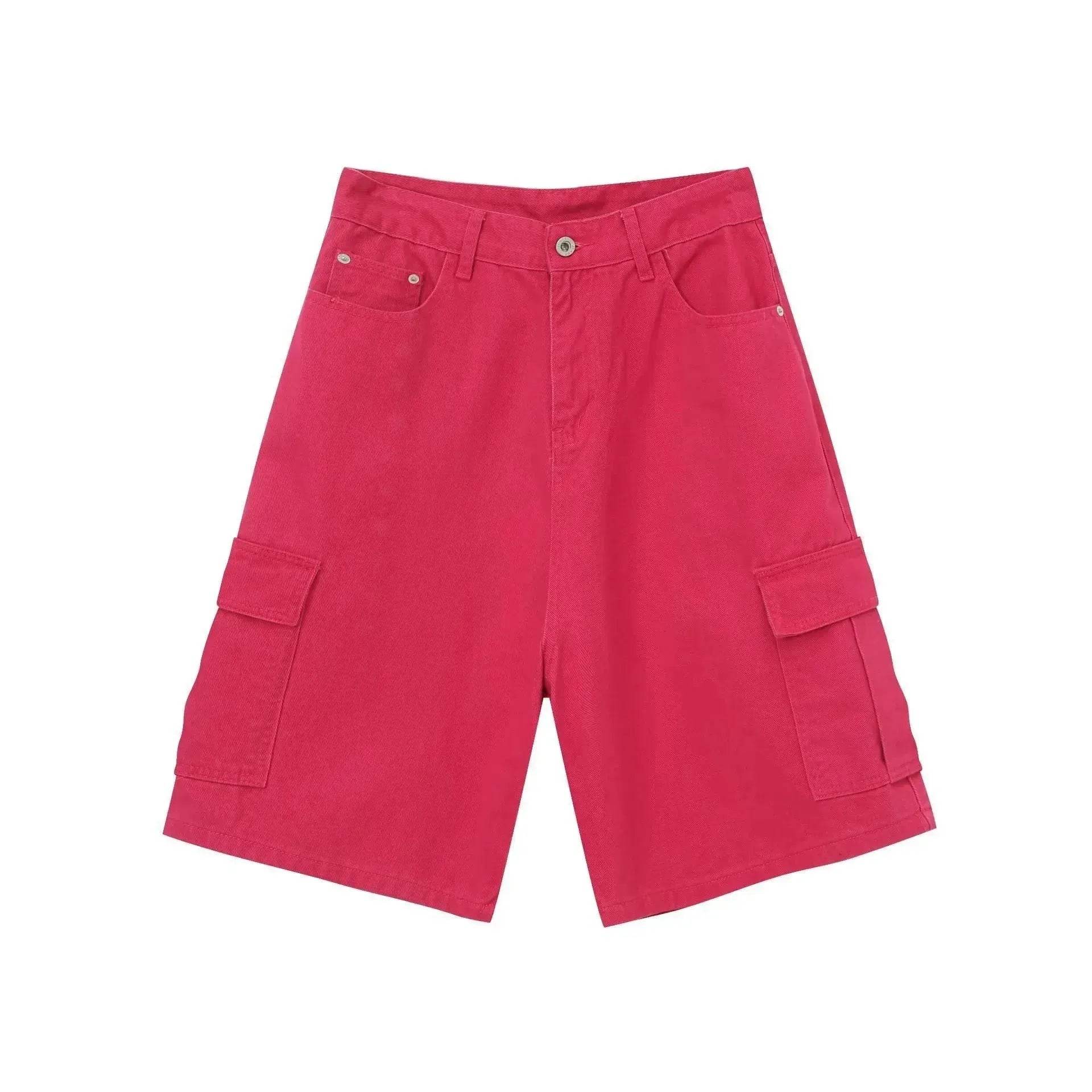 Men's Baggy Dad Shorts Jeans Denim Summer New Straight Wide-leg Workwear Denim Shorts for Men Loose Leisure All-matching Shorts - Velora