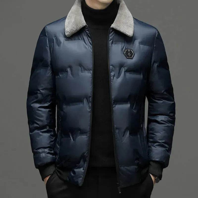 Men's Cotton-padded Slim Fit Zipper Lightweight Winter Puffer Jacket - Velora