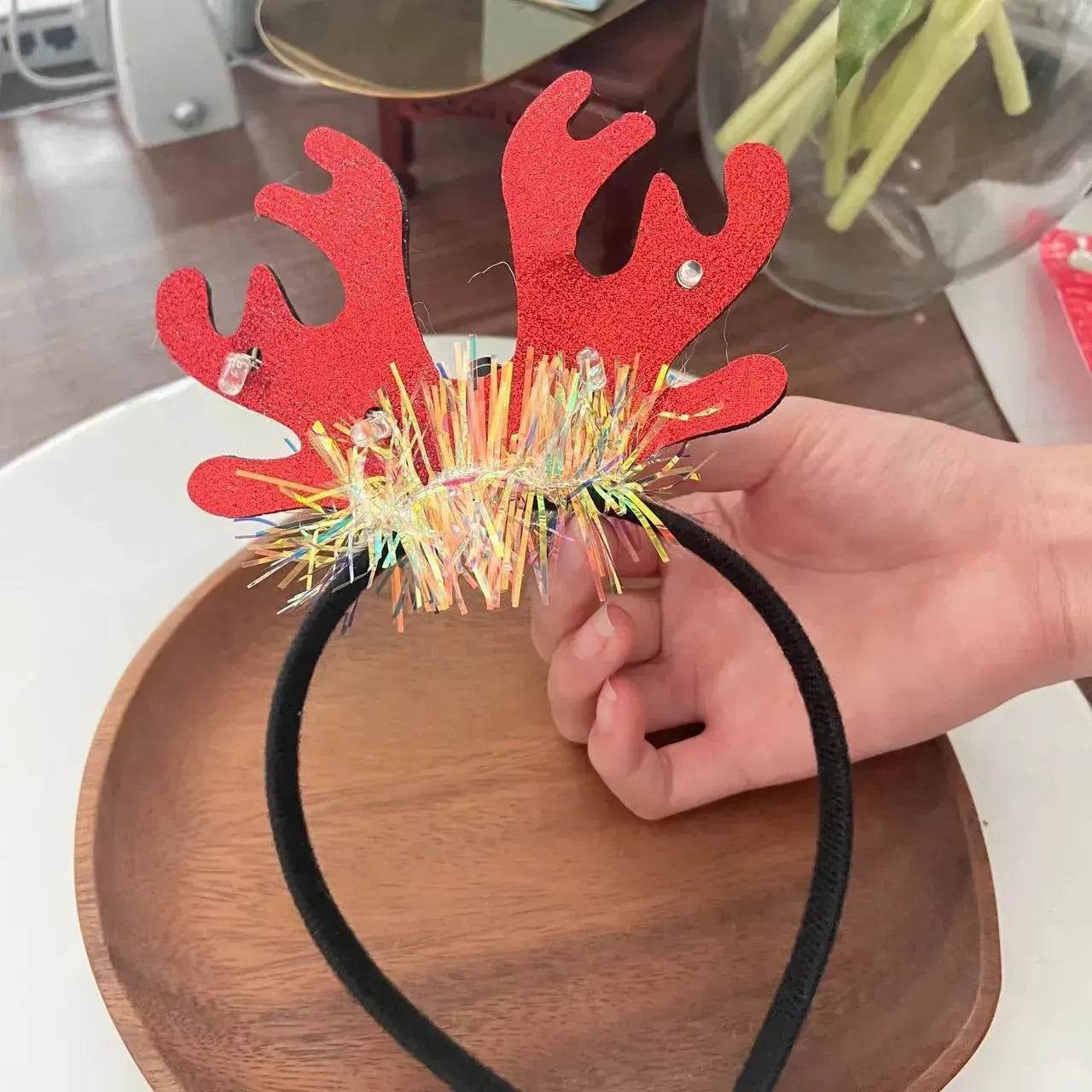 Christmas With Light Headband Snowflake Women's - Velora