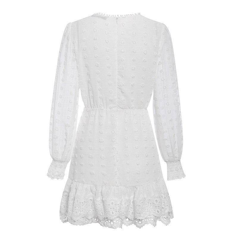 Women's Hollowed Chiffon Dress Formal Dress Lady Dress - Velora