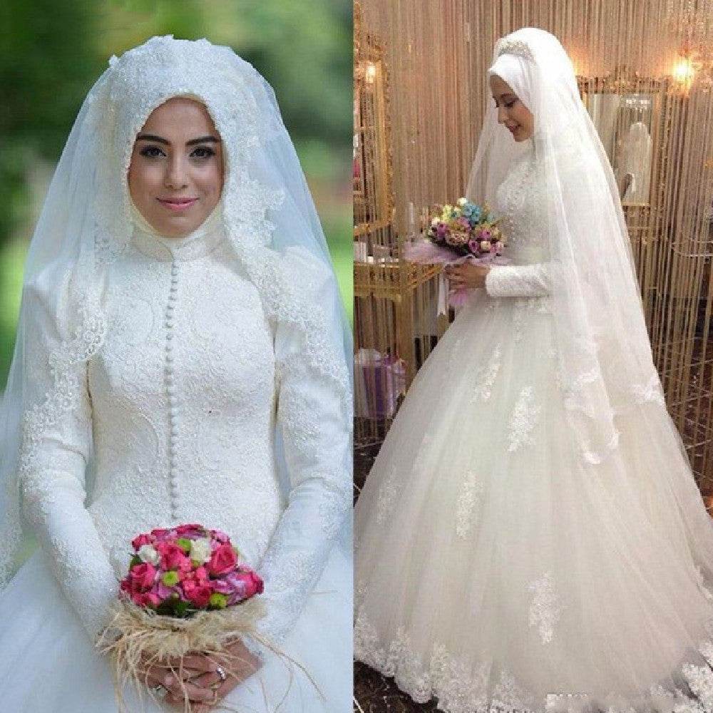 Women's Lace Fashion Personality Muslim Wedding Dress - Velora