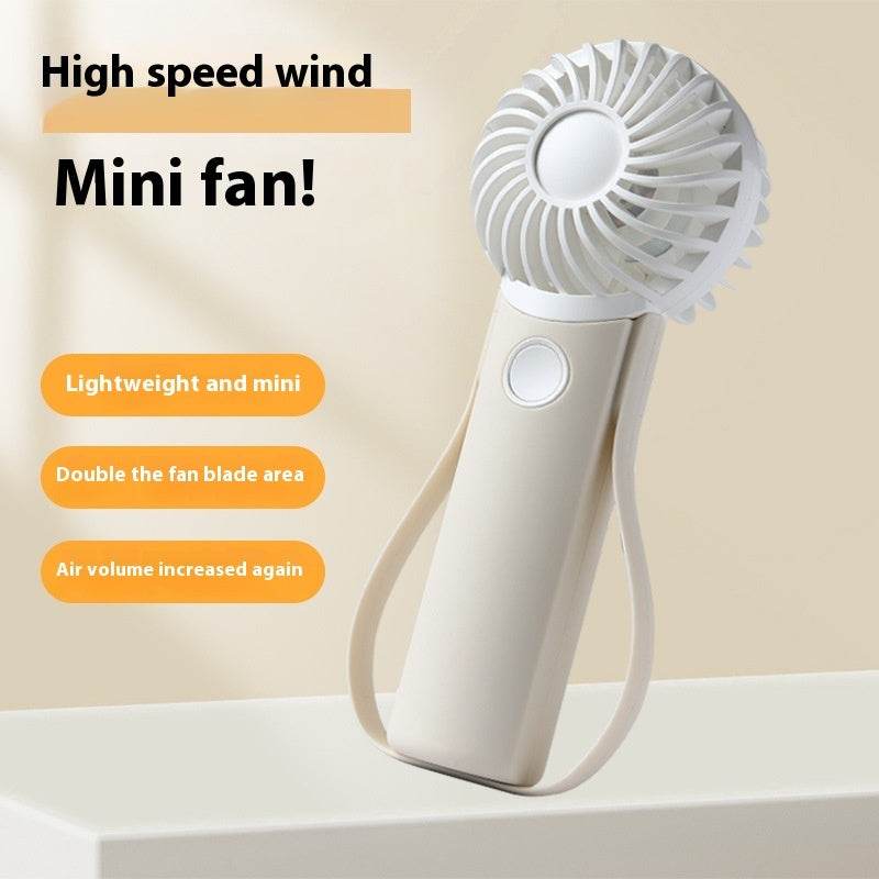 Handheld Fan Portable Silicone Handle Fixed Neck Mini - Velora