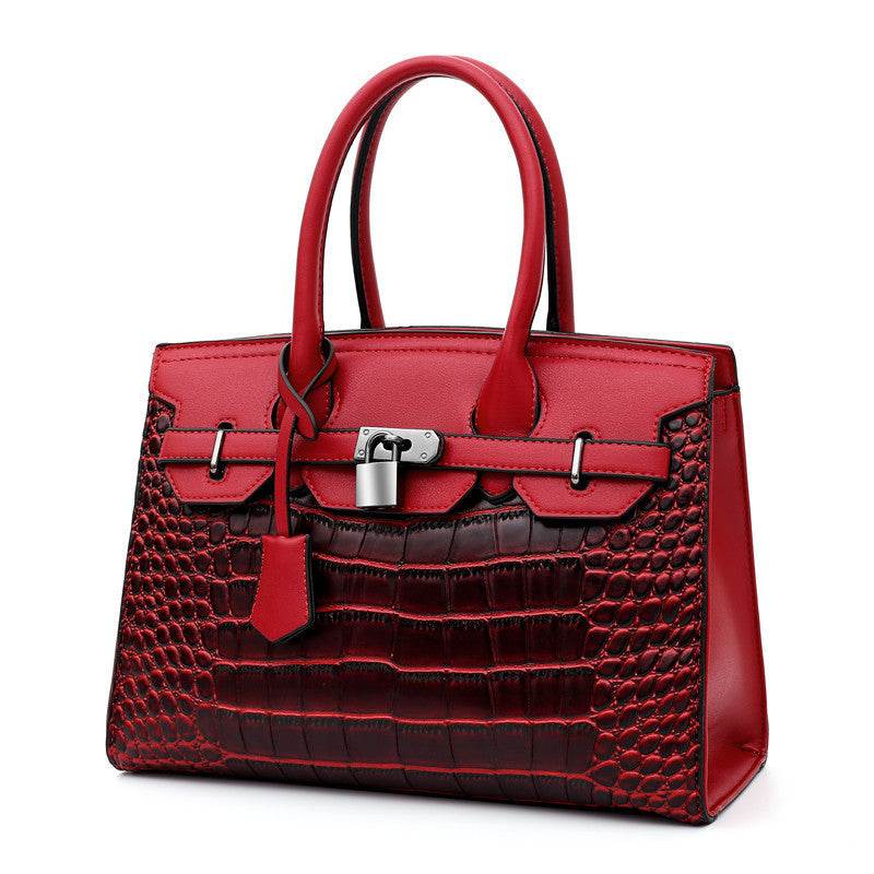Trendy crocodile pattern Cooperate Work Handbag for Ladies - Velora