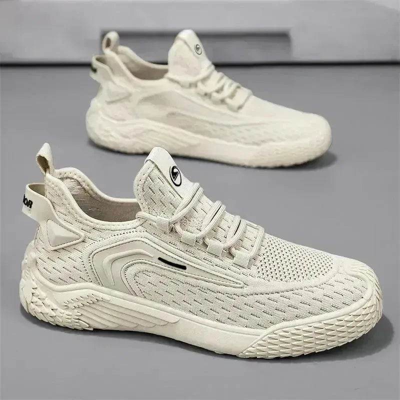 Breathable Flying Mesh Sports Shoes Casual Lightweight Lace-up Sneakers For Men - Velora