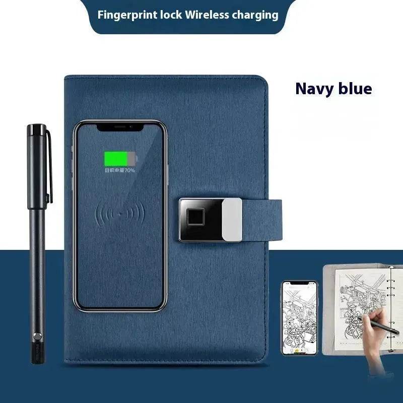 Handwriting Paper Screen Synchronization Smart Fingerprint Lock A5 Notebook - Velora