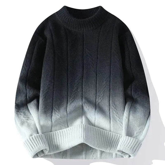Fall Winter Gradient High-grade woolen Pullover Sweater for Men - Velora