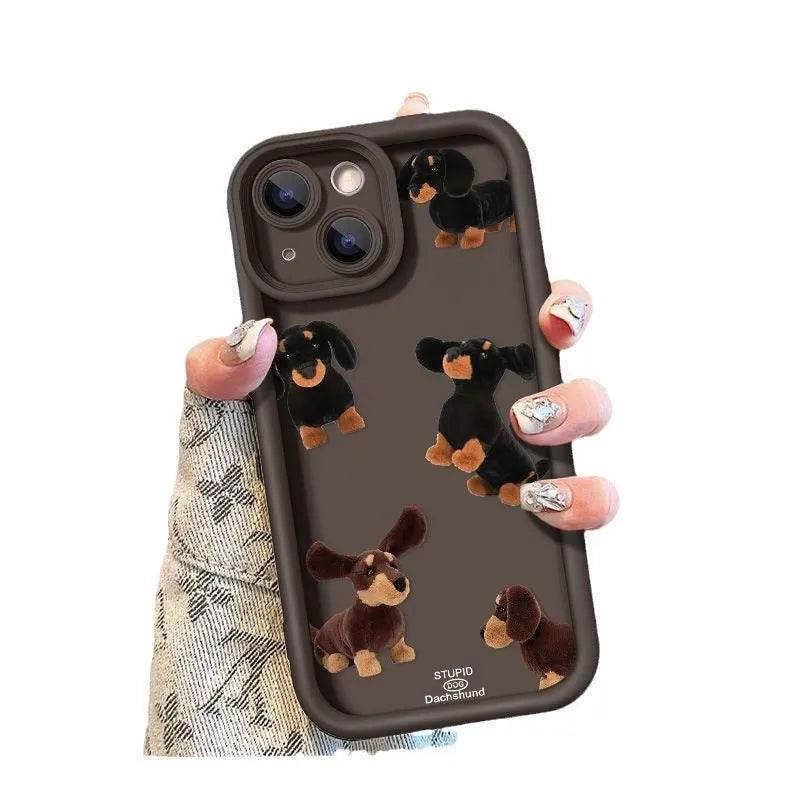 Cream Sausage Dog Phone Case - Velora