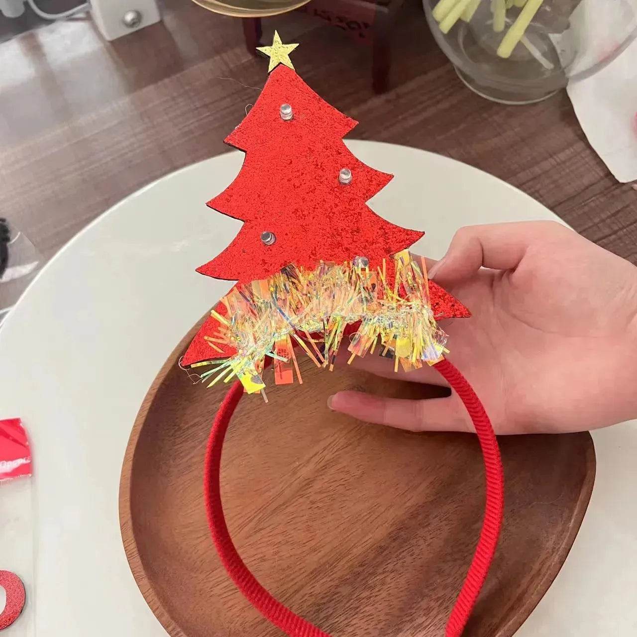 Christmas With Light Headband Snowflake Women's - Velora