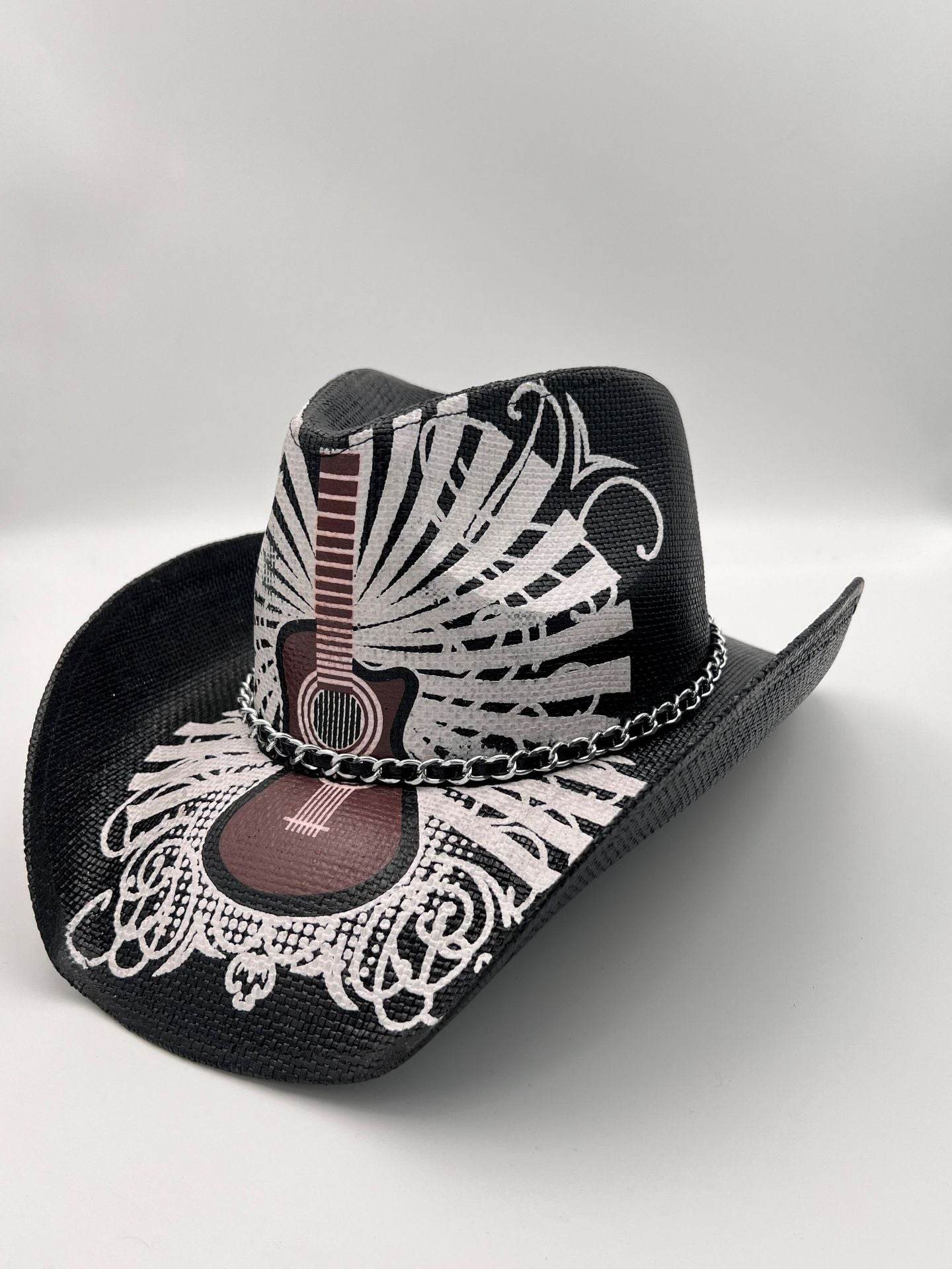 Summer Outdoor Ethnic Style Felt and Straw Cowboy Hat - Velora