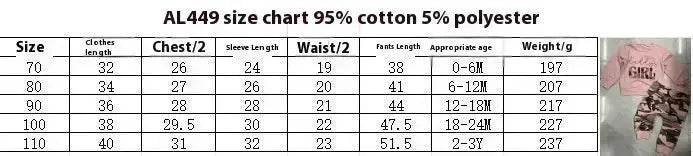 Two piece for girls Long Sleeve Sweater Camouflage Trousers Suit for girls - Velora
