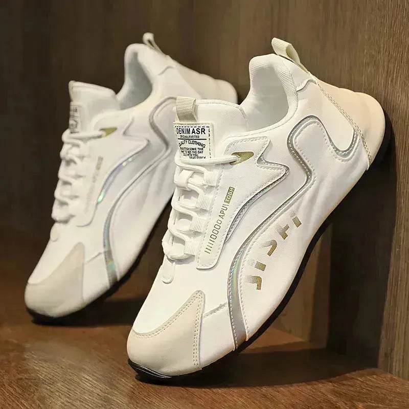 Fashionable Unisex Colorblock Lace-up Sneakers For Men and Women Breathable Low-top Platform Sneakers Running Walking Sports Shoes - Velora