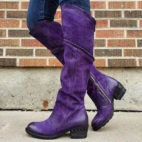 Women's Round Head European And American Martin Shoes - Velora