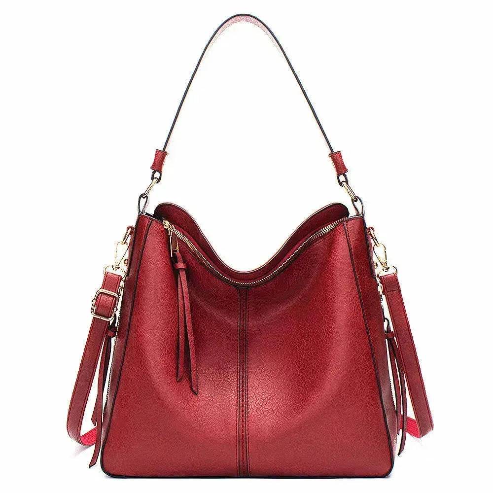 Women High Capacity PU Leather Handbags Fashion Commuting Crossbody Shoulder Hand Bag Shopping Totes - Velora