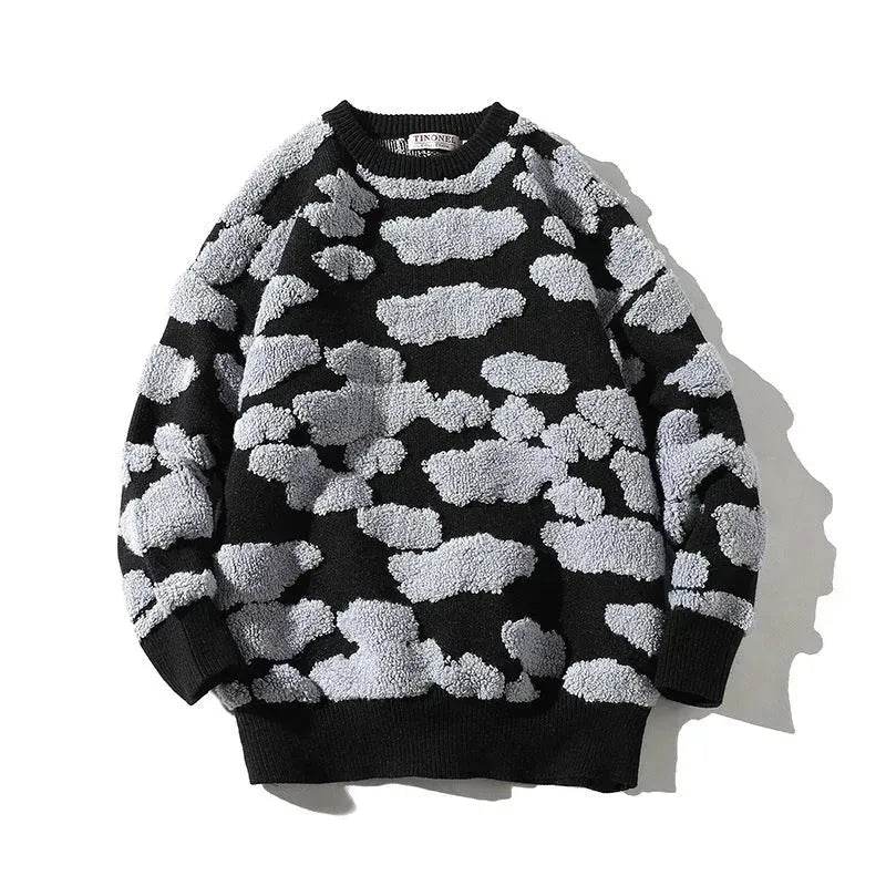New Trend Autumn Winter Unisex Oversized Woolen Plush Pullover Sweater - Velora