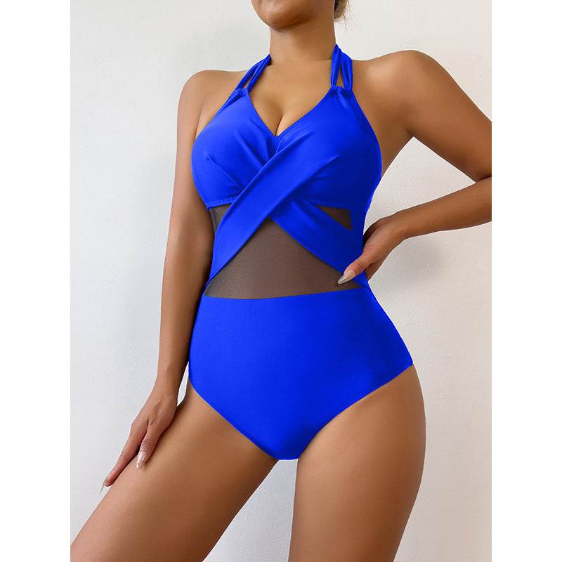 New Fashion One-piece Swimsuit Solid Color - Velora