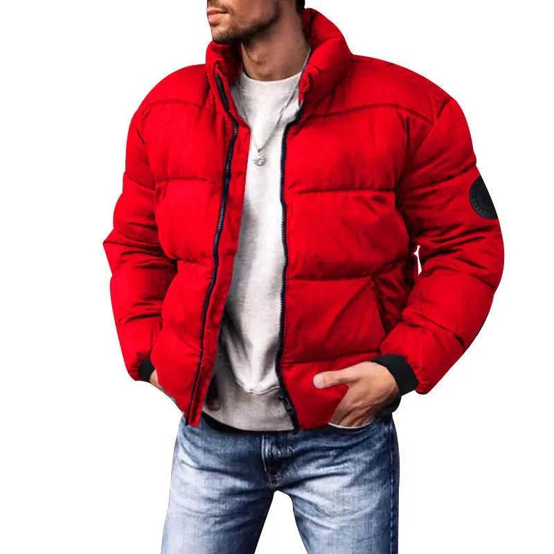 Coat Stand-up Collar Downcotton-padded Jacket Thickened Men's Cotton Jacket - Velora