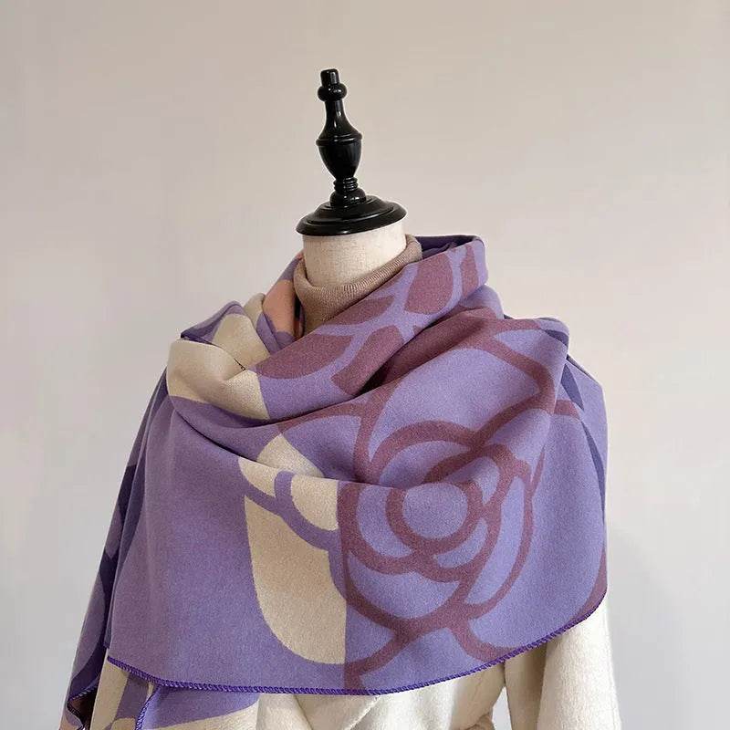 Cashmere Dual-use Warm Winter Vintage Scarf Women - Velora