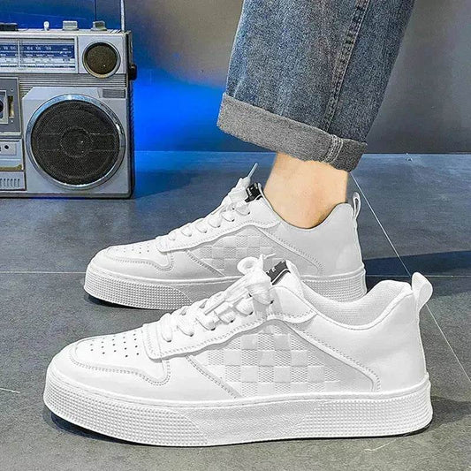 Casual Lace-up Sneakers Men Fashion Breathable Platform Sneakers Shoes Outdoor Sports sneakers . - Velora