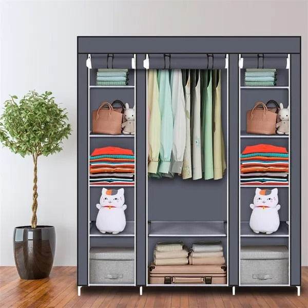 69 Portable Clothes Closet Wardrobe Storage Organizer With Non - Velora