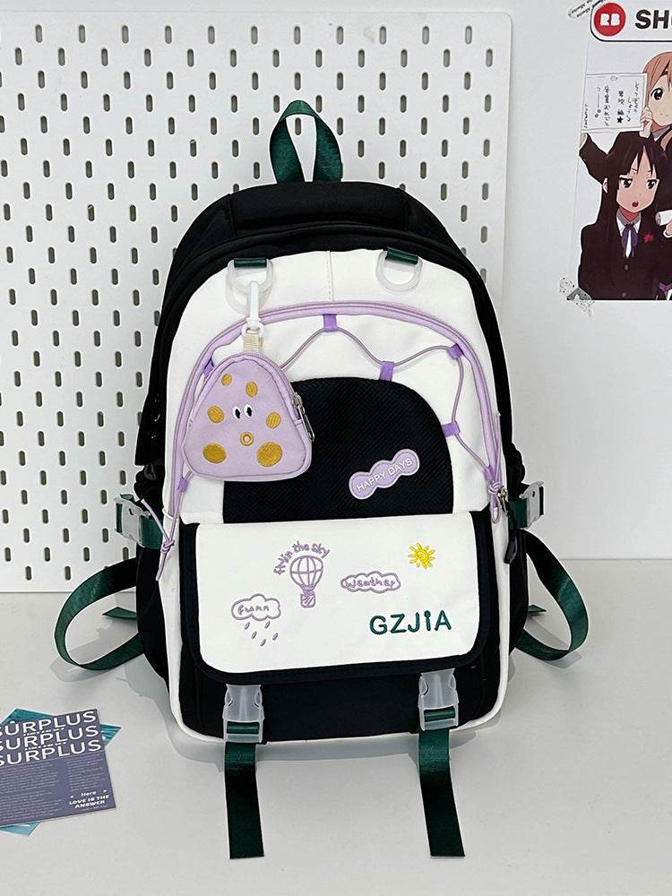 Contrast Colour School Bag – Spacious & Easy Carry - Velora