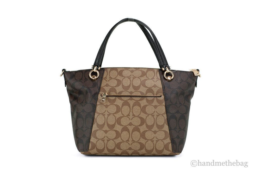 Coach Kacey Canvas Satchel in Khaki Brown