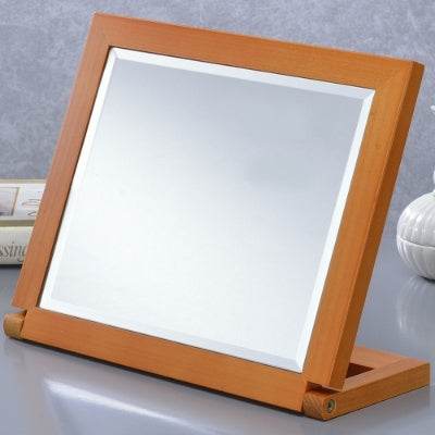 8 Tall Polyresin Adjustable Make-Up Mirror, Walnut Finish - Velora