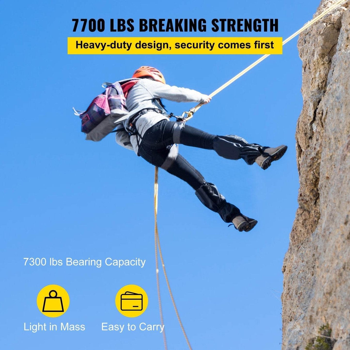 Twin Sheave Block And Tackle 1 2 X 200Ft Twin Sheave Block With Braid Rope 30-35KN 6600-7705LBS Double Pulley Rigging - Velora