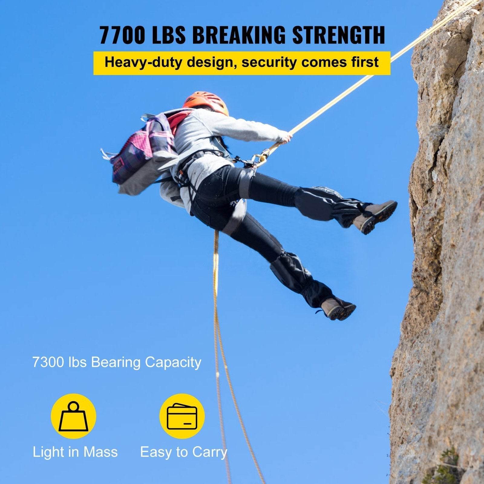 Twin Sheave Block And Tackle 1 2 X 200Ft Twin Sheave Block With Braid Rope 30-35KN 6600-7705LBS Double Pulley Rigging - Velora