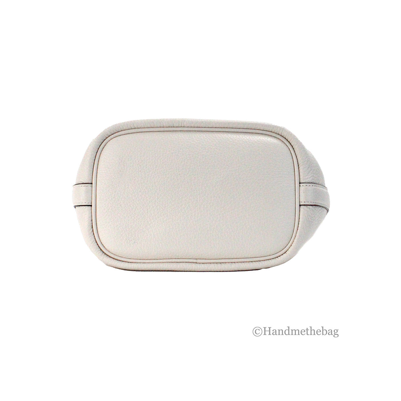 Coach Logan Striped Chalk Leather Duffle Crossbody Shoulder Bag