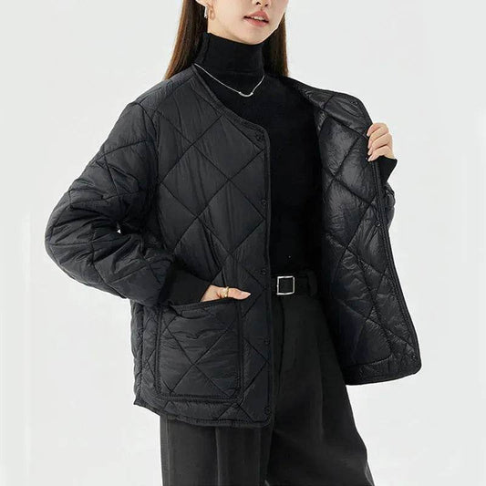 Quilted Padded Coat Winter Jacket With Pockets Lightweight Outerwear For Women's Clothing EX-STOCK Canada
