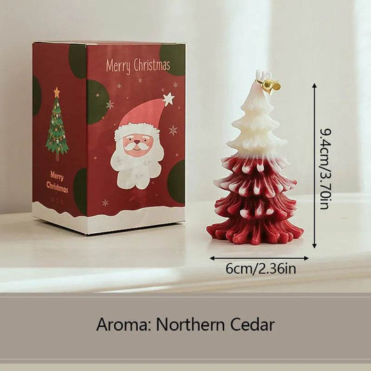 Merry Christmas Candle 3D Xmas Tree Shaped Aromatherapy Candles Ornaments Navidad New Year Party Home Decor Xmas Gift - Velora