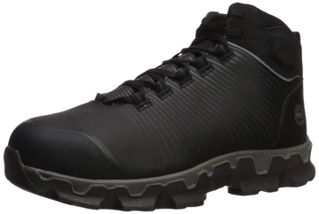 Timberland PRO Mens Powertrain Sport Mid Alloy Safety Toe Electrical Hazard Industrial Athletic Work Shoe Black/Gray 8