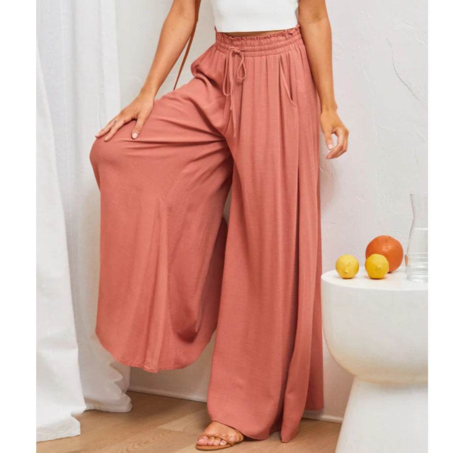 Printed Comfortable Casual High Waist Wide-leg Floral Palazzo Trousers women - Velora