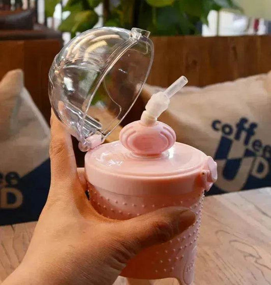 500ML Kids Plastic Water bottles Protein Shaker Blender Bottles with straw BPA Free Portable Sport My Water bottles - Velora