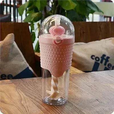 500ML Kids Plastic Water bottles Protein Shaker Blender Bottles with straw BPA Free Portable Sport My Water bottles - Velora