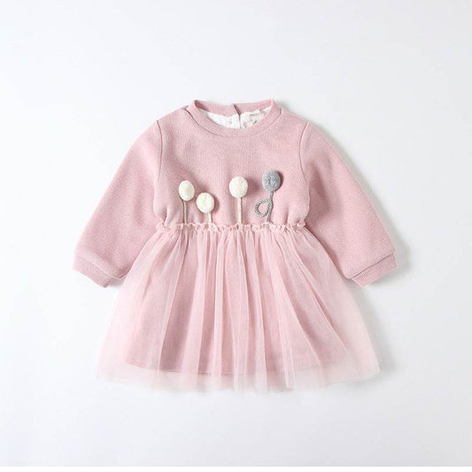 Baby girl plus velvet dress - Velora