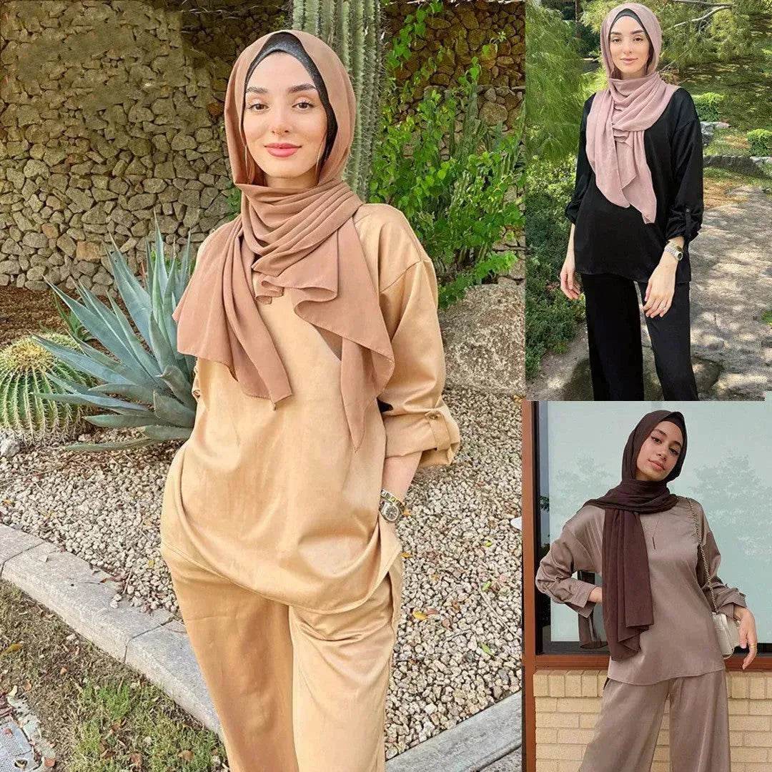 Arab2 piece set Middle East Dubai Two Pant Suit ArabCo ord 2 piece set - Velora