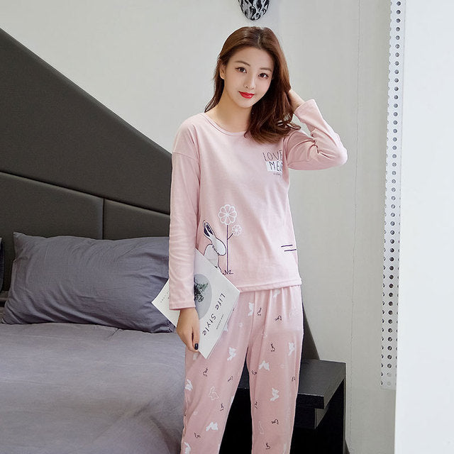 Ladies' Cozy Long-Sleeve PJ Set