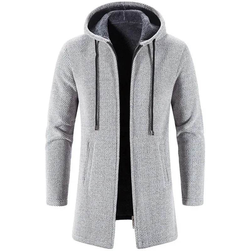 Plus Fleece Trend And Handsome All-match Cardigan For Men - Velora
